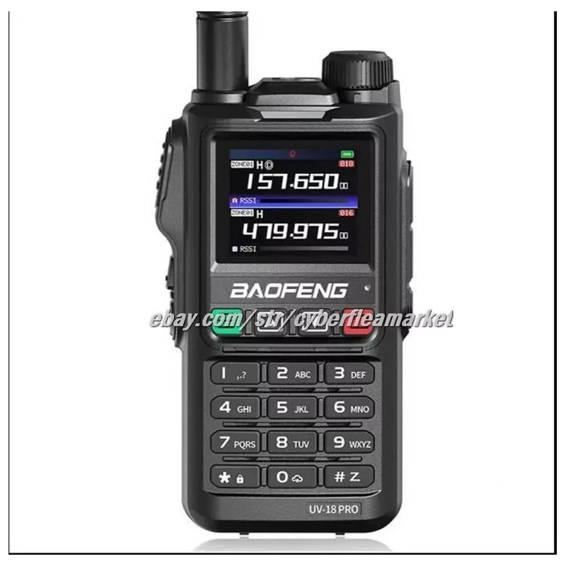 BaoFeng UV18 Pro Max GPS Air Band Walkie Talkie NOAA Type-C Long Range Ham Radio