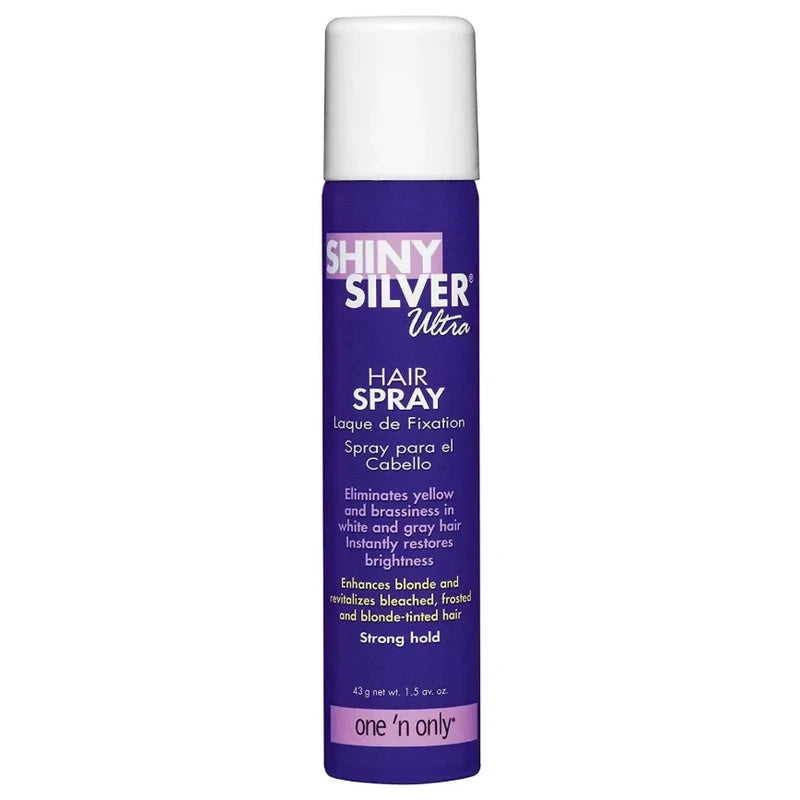 6 Pack One n Only Shiny Silver Ultra Hair Spray Mini 1.5 oz NEW