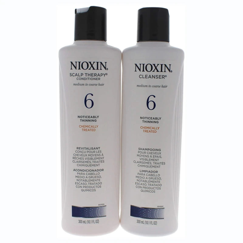 Nioxin Unisex System 6 Cleanser and Scalp Therapy Conditioner Duo, 10.1 Ounce