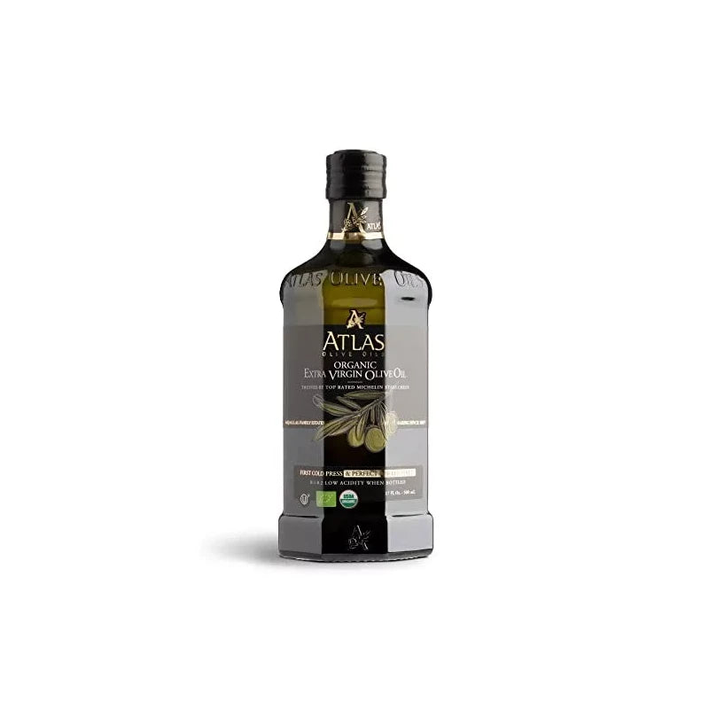 Atlas Organic Cold Pressed Moroccan Extra Virgin Olive Oil, Polyphenol Rich |...