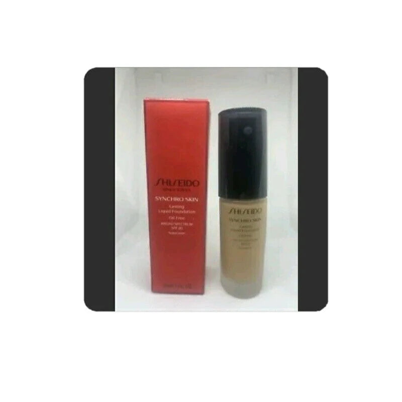 SHISEIDO SYNCHRO SKIN LASTING LIQUID FOUNDATION G0LDEN 5, OIL FREE, SPF 20, 1 OZ