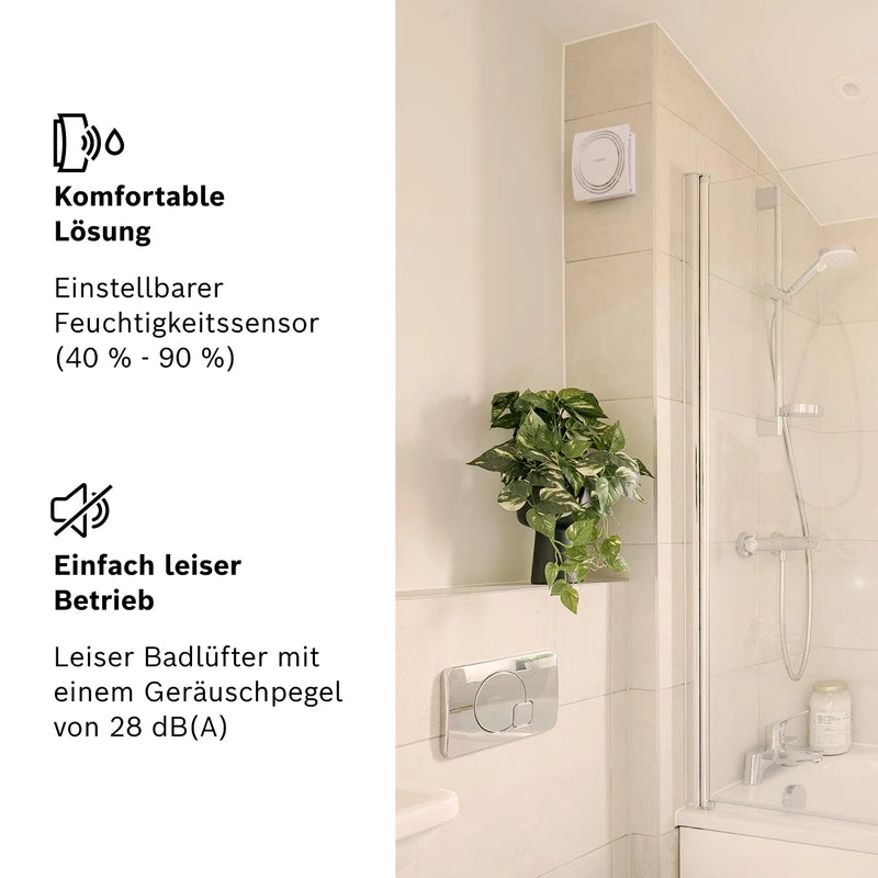Bosch 1900 DH W100 Quiet Bathroom Fan with Humidity Sensor
