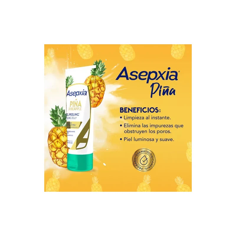 Asepxia Gel Peeling Piña 75ml Tipo De Piel Pieles Mixtas Y Grasas
