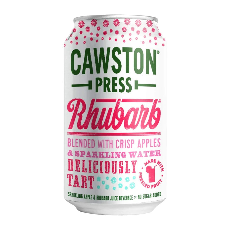 Cawston Press Sparkling Water, Rhubarb & Crisp Apple, 11 Fl Oz (Pack of 4)