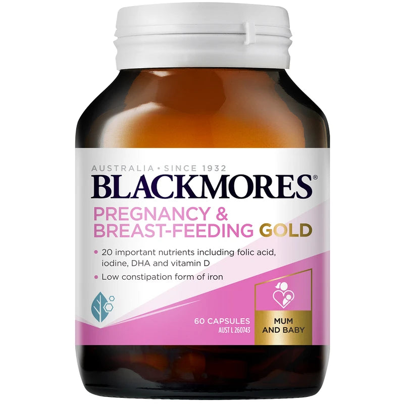 Blackmores Pregnancy & Breast-Feeding GOLD Capsules 60 - Expiry 09/10/24