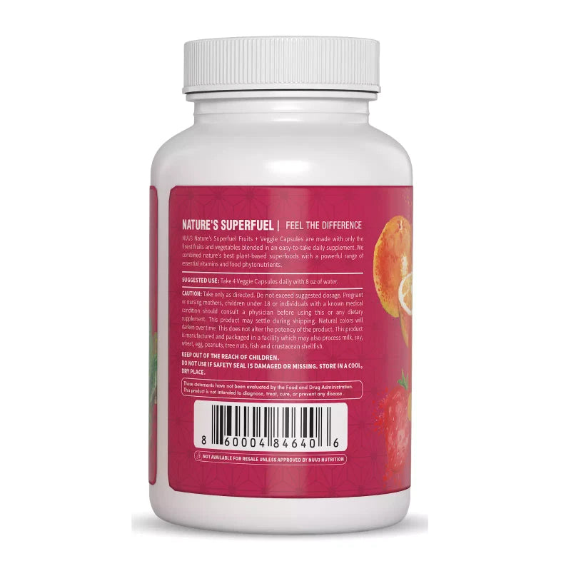 NUU3 Nature's Superfuel - Daily Superfood Complex 120 Capsules