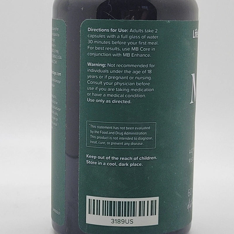 LifeVantage MB Core 60 Caps GLP-1 Naturally Reduce Cravings Weight Management