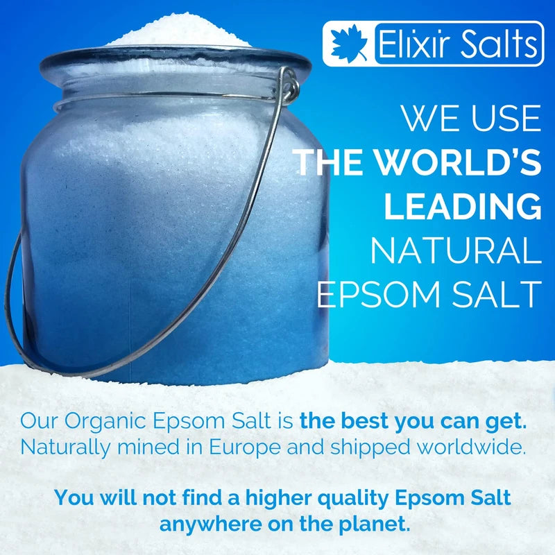 Elixir Gardens Epsom Salt 100% Organic FCC Food Grade Medical Grade Magnesium Sulphate Various Sizes 500g-25kg | Bag 1kg