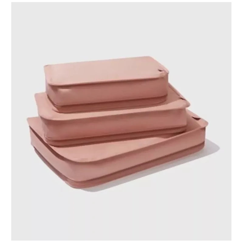 HANKY PANKY Packing Storage Cubes Set of 3 Clothing Organizer Pink Mauve NEW