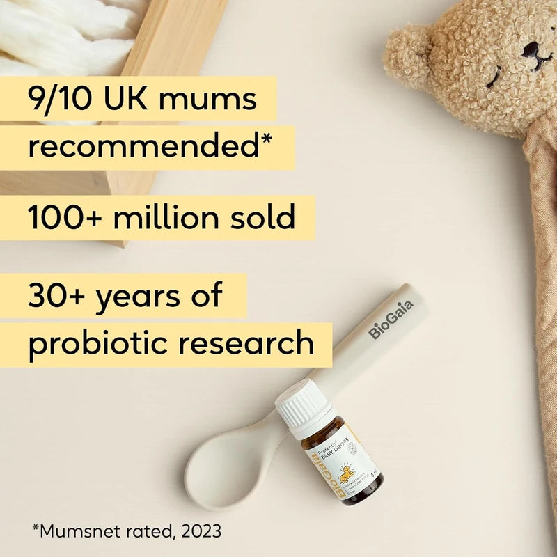 BioGaia Protectis Baby Drops – Probiotic Supplement for Newborns, Babies & Infants – Digestive Relief for Gas & Discomfort – Dairy-Free – 5ml