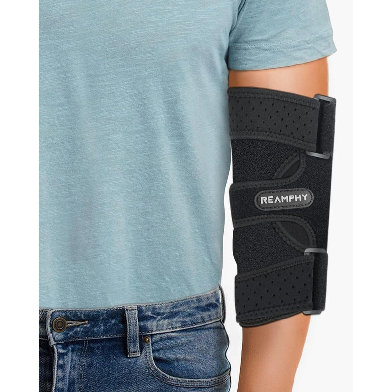 Reamphy Reamphy Elbow Brace,Comfortable Night Elbow Sleep Support,Elbow Splint, Adjustable Stabilizer Splints, Cubital Tunnel Syndrome,Tendonitis,Ulnar Nerve,Tennis,Fits for Men and Women(Fits Most)