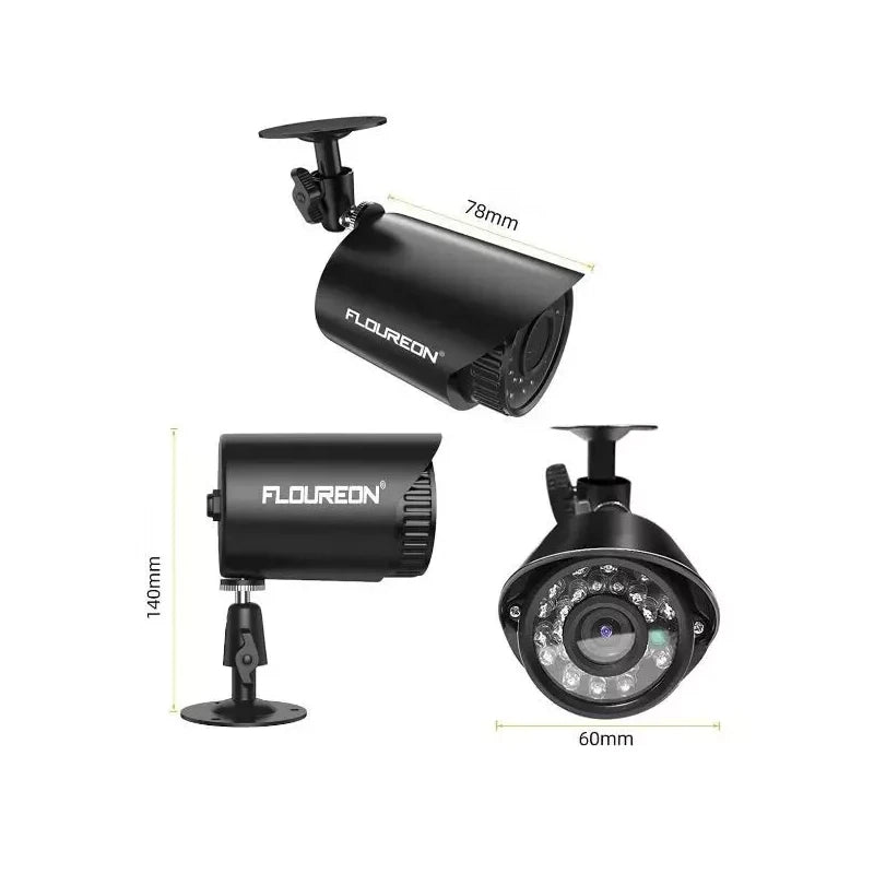 Floureon Security Camera NTSC System 4 AHD Cameras, 1080P, 8CH DVR