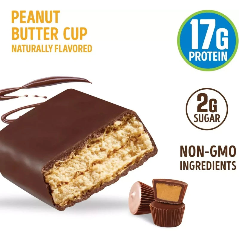 Lenny & Larry'S Dip'D Wafer, Bar Peanut Butter Cup, 17G, Dairy & Plant Protein B