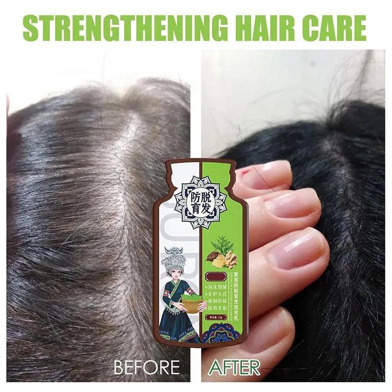 Ginger Anti Hair Loss Shampoo, Polygonum Multiflorum Ginger Plant Extract Anti-Hair Loss Hair Shampoo Ginger Hair Care Shampoo