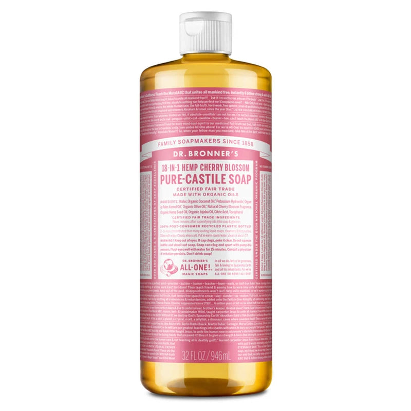 Dr Bronners - 18 in 1 Pure Castile Liquid Soap - Cherry Blossom (946ml)