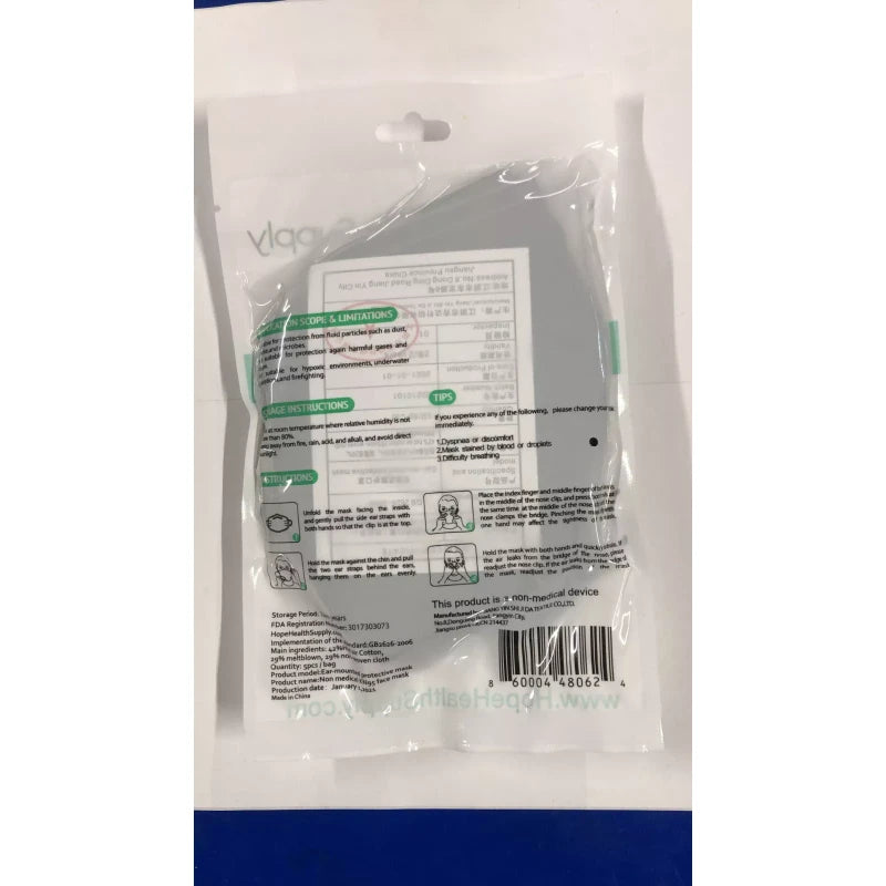 Hope Health Supply 60 masks set KN95 Face Mask Respirator 5-Ply Protective-BLA