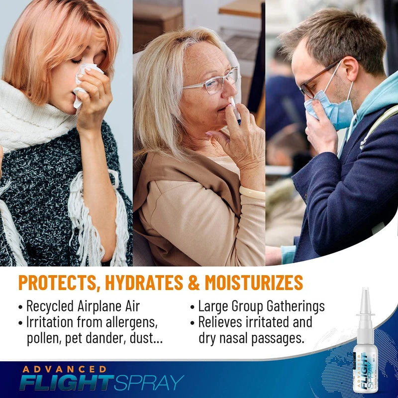 Intelligent Remedies Flight Spray Advanced, Nasal Nose Spray Cleaner for Hydration - Air Humidifier + Saline Alternative, 1 Ounce Bottle