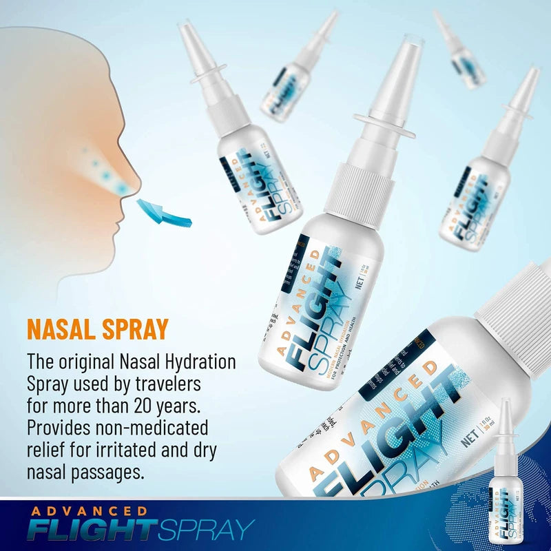 Intelligent Remedies Flight Spray Advanced, Nasal Nose Spray Cleaner for Hydration - Air Humidifier + Saline Alternative, 1 Ounce Bottle