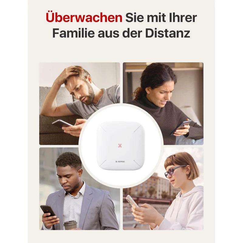 X-Sense Smart Home Base Station - Compact Design, Requires 2.4GHz Wi-Fi, with 2-in-1 Button for Mute/Pairing, Model SBS50