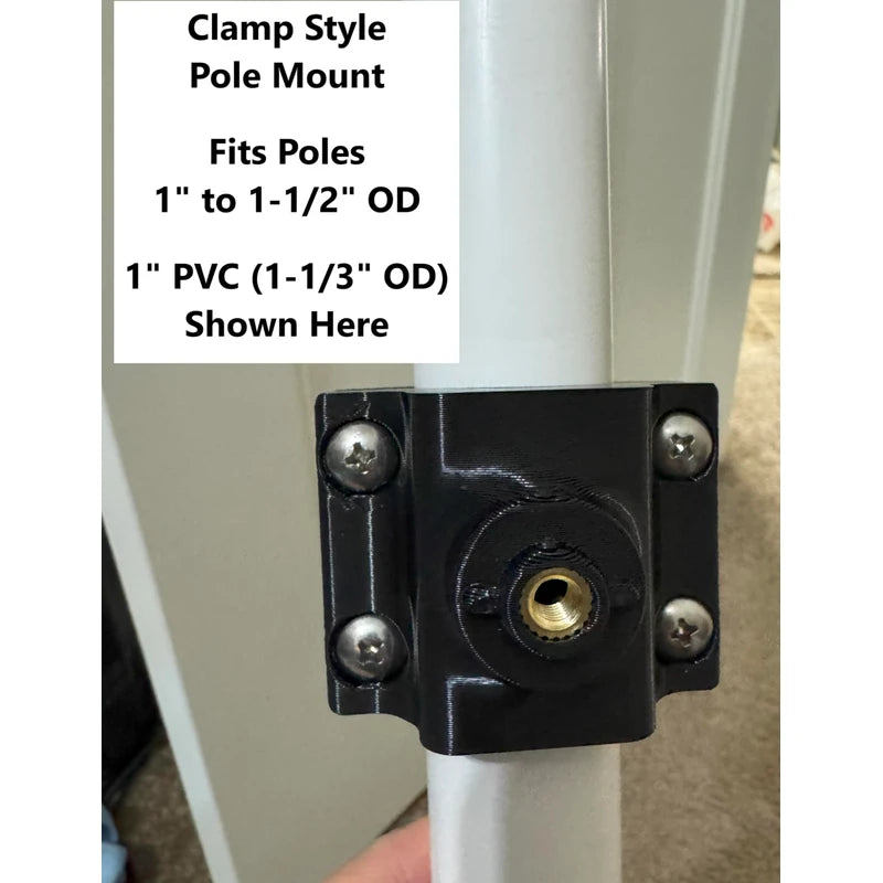 Transducer Mount for Lowrance Eagle Eye 9 - for 3/4" PVC, Summit or HDI Pole, Adjustable Clamp Style for 1" to 1.5" Pole (Clamp Style for 1" to 1.5" Pole)