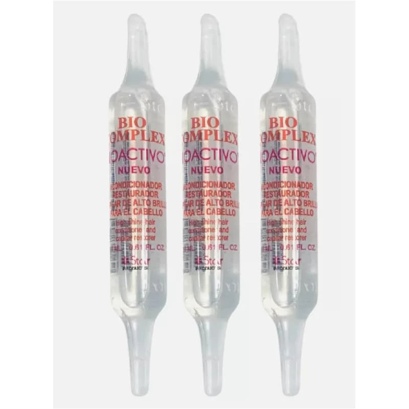 Bioactivo High Shine Hair Conditioner 3 Pack – 0.61 oz Each, Intense Nourishment & Glossy Shine Treatment for All Hair Types