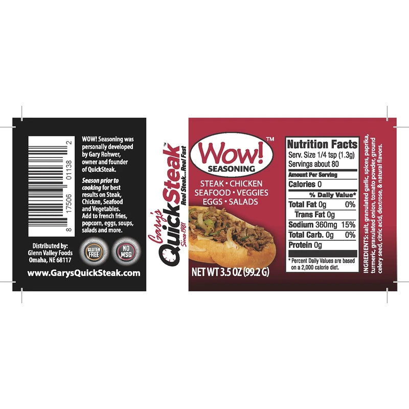 Gary's QuickSteak Wow! Seasoning (Pack of 3)
