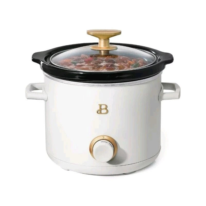 Beautiful Brand ~ 2 Quart ~ Slow Cooker ~ WHITE ICING by Drew Barrymore