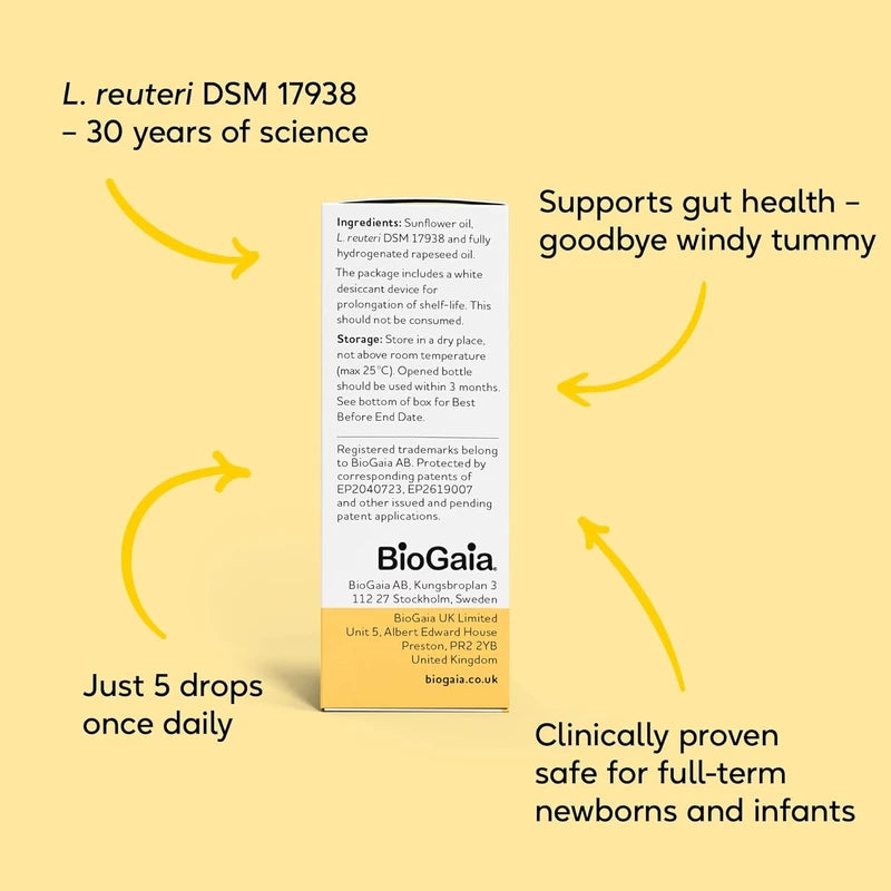 BioGaia Protectis Baby Drops – Probiotic Supplement for Newborns, Babies & Infants – Digestive Relief for Gas & Discomfort – Dairy-Free – 5ml