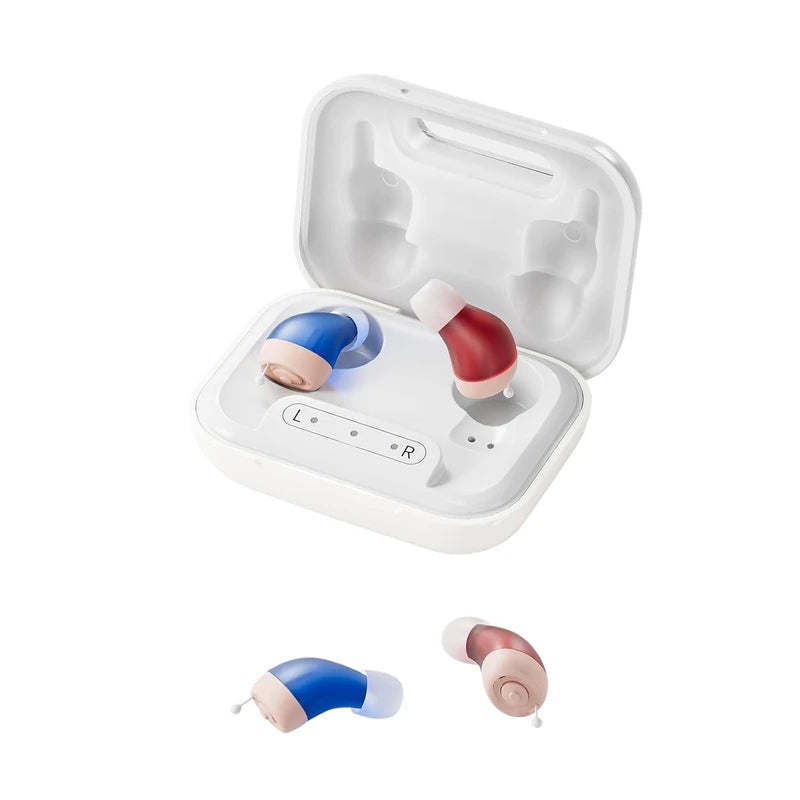 Flaygo Flaygo Rechargeable Hearing Aids for Seniors with Hearing loss, They are equipped with a smart noise reduction chip, providing clear sound quality and comfortable wearing. Super-mini, Auto-On/Off
