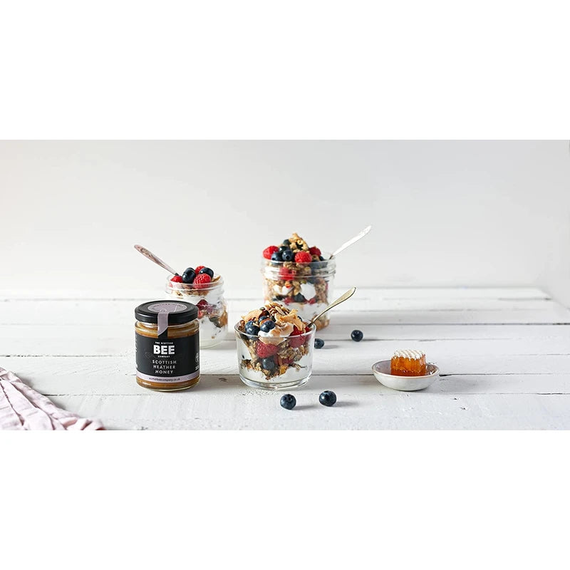 Scottish Heather Honey from The Scottish Bee Company 340g - Natural, Sweet, Soft Set Honey Made in the UK