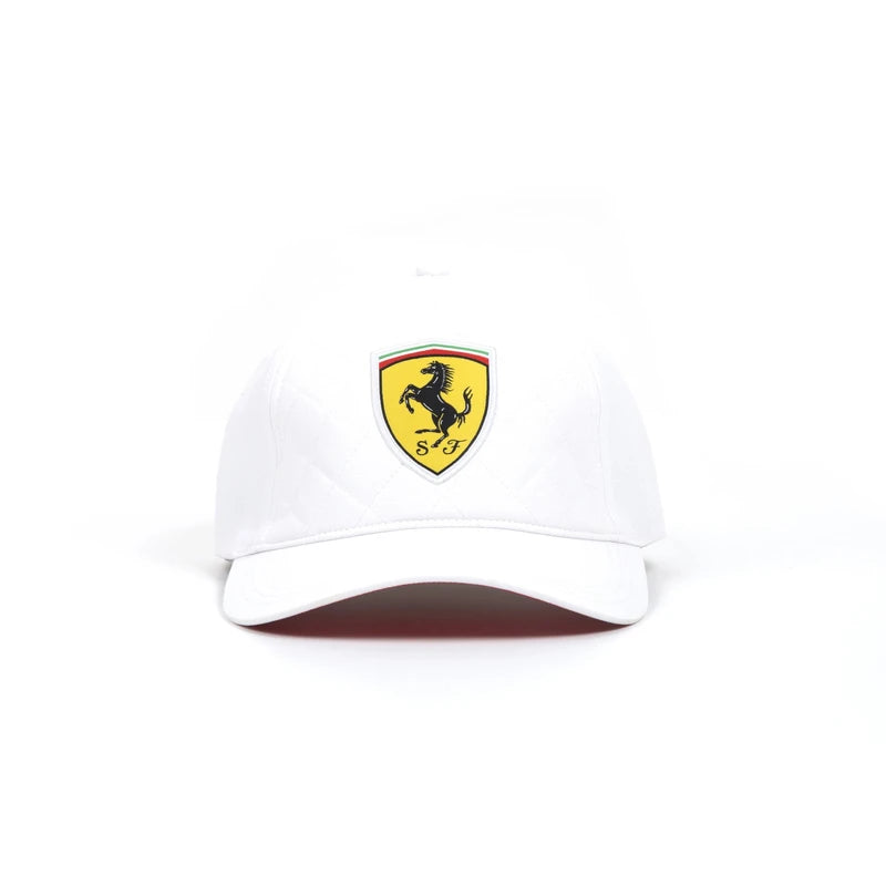 Branded Men's Cap with a Visor, White