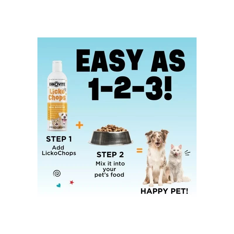 Dinovite LickOchops Omega Fatty Acid & Nutrient Supplement for Cats – 3 Pack