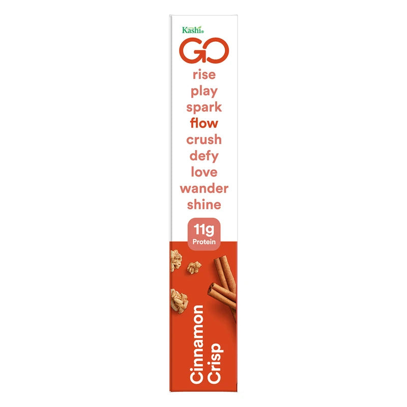 Kashi GO Breakfast Cereal, Vegan Protein, Organic Cereal, Cinnamon Crisp, 14oz Box (1 Box)