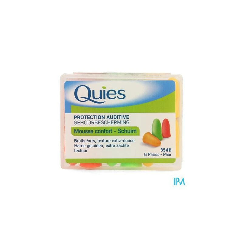Quies Protection Auditive Mousse Confort 6 Paires