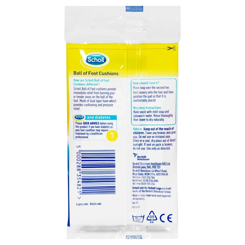 Scholl Ball of Foot Cushion Shoe Insert Comfort and Cushioning, 1 Count