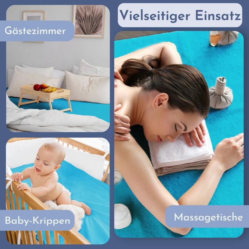 NatureMark Terry Towelling Fitted Sheet, Many Sizes & Colours, Brand Quality