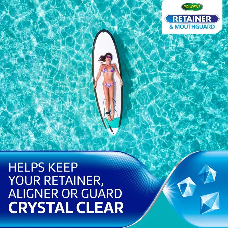 Polident Retainer & Mouthguard Daily Cleanser, Removes Stains and Discoloration for Denture, 36 Tablets