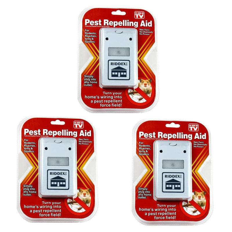 Riddex Plus 3x Riddex Pest Repelling Aid Electronic Rodent Roaches Ants Spiders