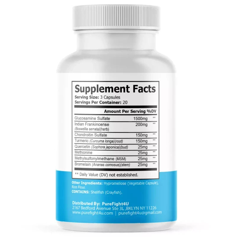 PureFight4U Arthronol Capsules, Advanced Joint Support Formula-6 Bottles