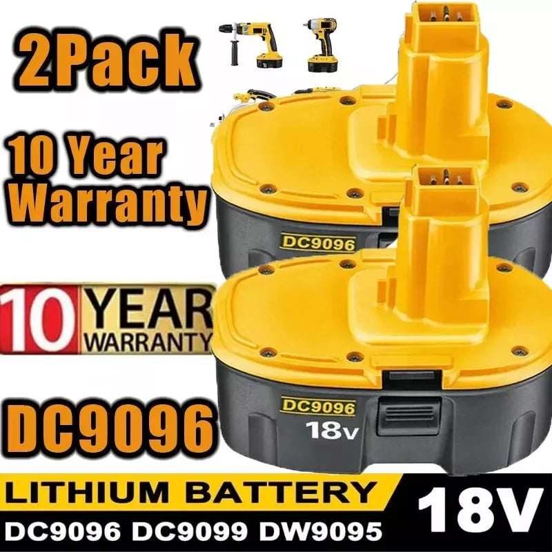 For DeWALT 2Pack 18V XRP Battery for DEWALT DC9096-2 DW9095 DW9096 DC9098 DC9099 Cordless