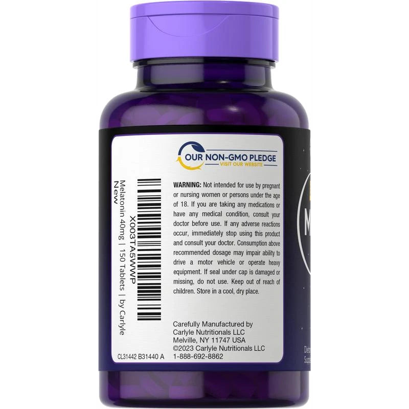 Carlyle Melatonin 40mg | 150 Tablets - Specification: Default