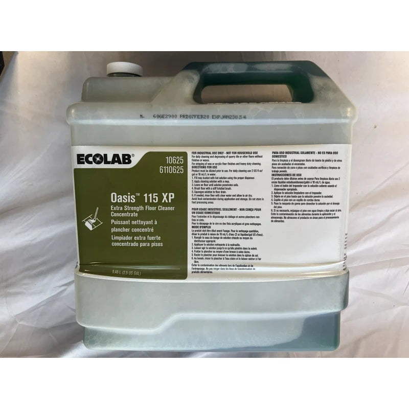 ECOLAB Oasis 115 XP Extra Strength Floor Cleaner 6110625 - 2.5 Gal - New