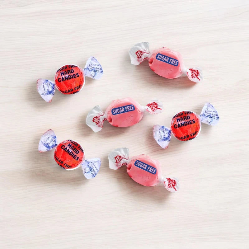 Sugar Free Cinnamon Lovers Mix Soft & Chewy Taffy & Hard Candy Discs, 1 Lb Diabetic & Keto Friendly Nut Free Gluten Free Individually Wrapped