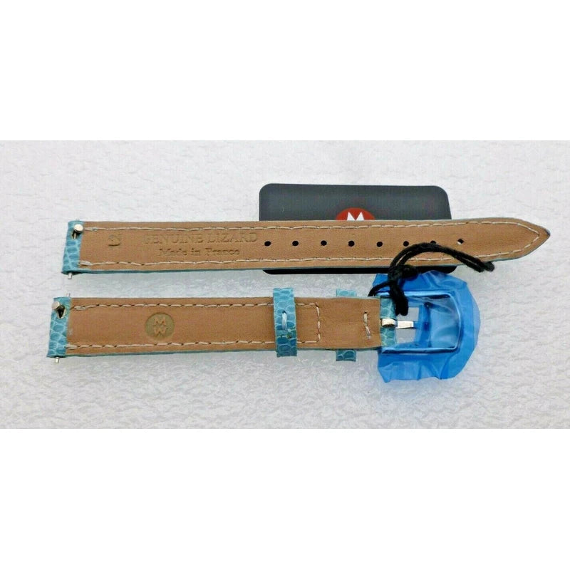 MICHELE Genuine Michele 12mm Blue Lizard Watch Band Strap New