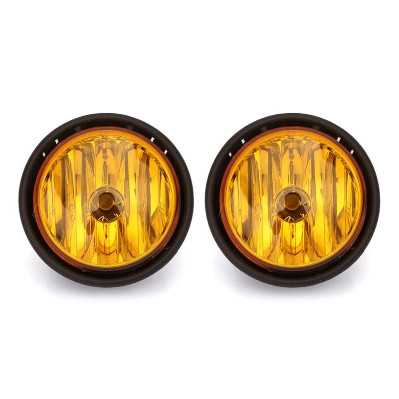 Fog lights assembly replacement for Truck With Bulbs Compatible with Freightliner Columbia 2000-2015(A Pair,Yellow)