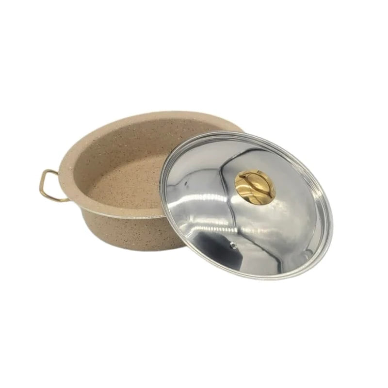 Maqluba (Makloubah) Aluminum Non-Stick Granit Coated Pot طنجرة المقلوبه