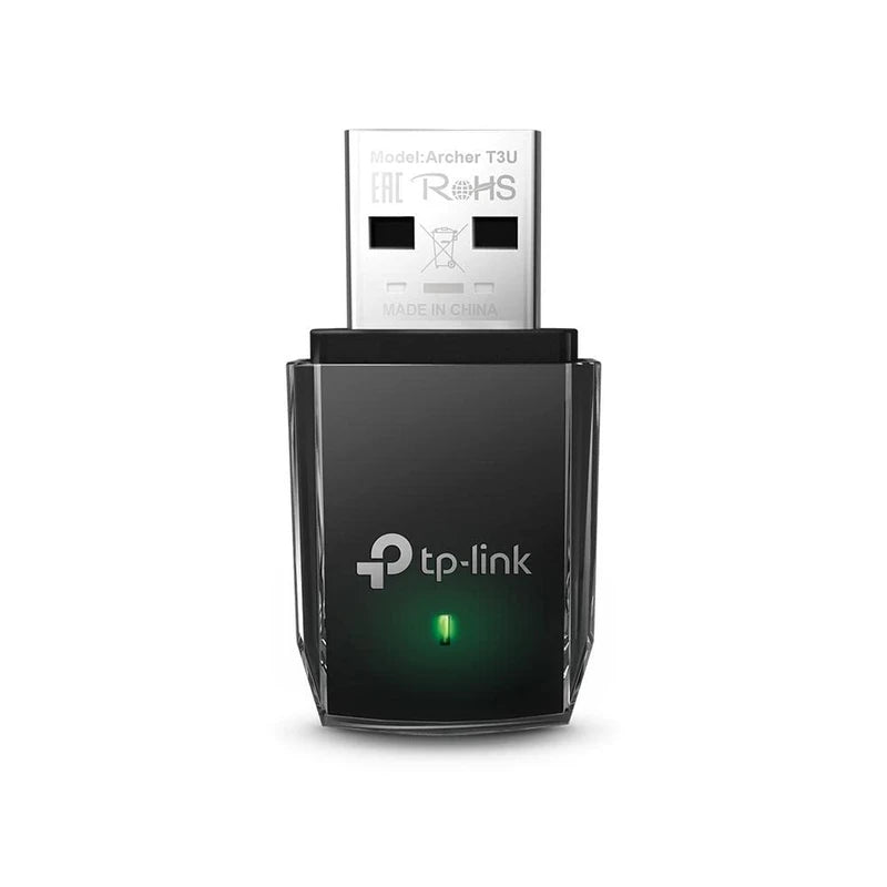 TP-Link TP-Link AC1300 USB WiFi Adapter (Archer T3U) - 2.4G/5G Dual Band Wireless Network Adapter for PC Desktop, MU-MIMO WiFi Dongle, USB 3.0, Supports Windows 11/10/8.1/8/7/XP, Mac OS 10.9-10.14