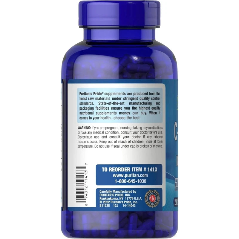 Puritan'S Pride Vitamin C-1000 Mg with Bioflavonoids 200 capsules Exp 6/27