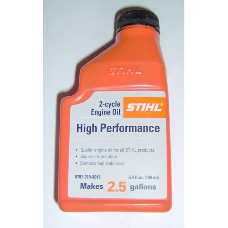 STIHL 1 High Performance 2 cycle Engine Oil 6.4oz MAKES 2.5 GALLON STIHL 0781-319-8015