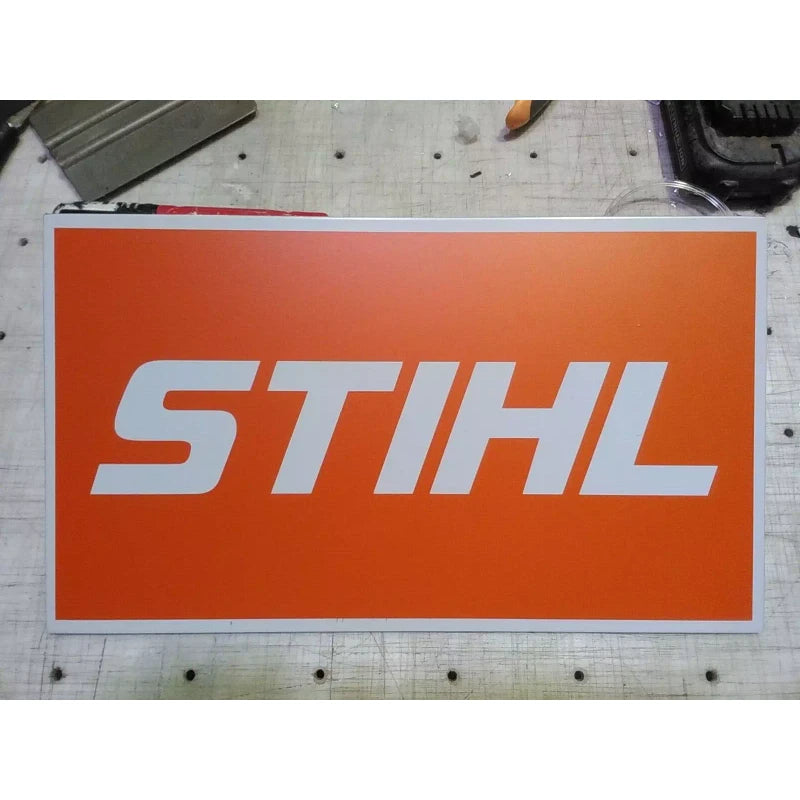 STIHL chainsaw Plaque, garage AlumaBond sign shop decoration